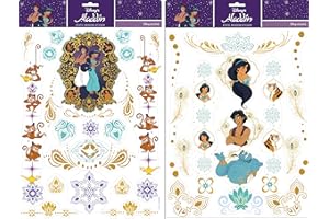 CHRISTMAS INSPIRATIONS Fensterbilder Aladdin Sticker Disney Klebebilder 30x40cm 2 Bögen selbsthaftend ohne Kleber statische Fenstersticker (Aladdin)