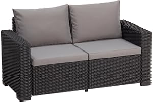 Allibert Lounge Sofa California 2-Sitzer, graphit/cool grey