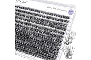 BEYELIAN Sztuczne rzęsy, 336 szt. D Curl Ciffetti Przedłużanie rzęs DIY Sztuczne rzęsy do użytku domowego 10-16 mm (kwiaty win)