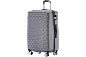 BEIBYE Zwillingsrollen 2066 Hartschale Trolley Koffer Reisekoffer Gepäck M-L-XL-Set (Business Grey, XL)