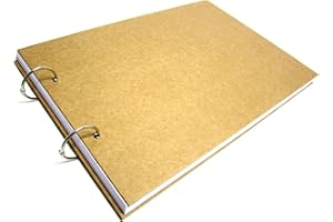 SCRAPBOOK WONDERLAND A3/A4/A5 Refillable Binding Ring Scrapbook, Photo Album, Guest Book, Display (A3 (White Pages))