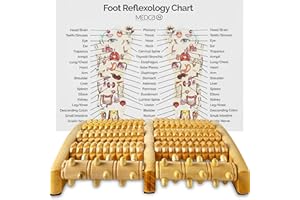 MEDCA Masażer z terapią punktową - bardzo duży podwójny masażer do stóp Rolki do stóp, ból łuku i pięty, łagodzenie zapalenia powięzi podeszwowej, poprawa krążenia i akupresura
