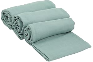 ‎URBAN KANGA Urban Kanga Musselin Tuch 70 X 70 cm Mulltücher Spucktücher Ökotex für Baby - 3er-Pack (Grün)