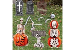 KYOEOE Halloween Décoration Jardin Cour Cour fantôme Signes 90CM Grand Squelette Effrayant Citrouille Décoration Jardin Extérieur pour Extérieur,Fête Jardin,Pelouse Extérieure