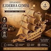 AlgWoodDesign Ejderha Gemisi Ahşap Maket Seti 823 Par&ccedil;a &ndash; DIY 3D Puzzle Yelkenli Gemi Koleksiyoner Modeli