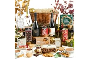 Winter Wonders Christmas Hamper Gift – Artisan Christmas Hamper for Couples, Friends & Family – Red Wine Hamper with Prosecco, Luxury Mince Pies & Festive Treats – Clearwater Hampers & Gourmet Gifts