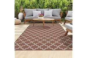 homeart Outdoor Rugs | Easy-Cleaning Indoor & Outdoor Area Rugs for Porch, Deck, Balcony, Garden, Picnic, Kitchen | UV & Weather-Resistant Large Patio Rug Mats Terra Cream Classic, 120 x 170 cm