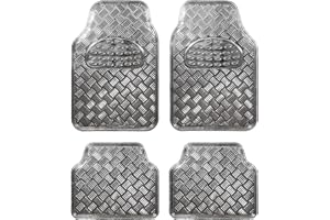 BCCORONA Bc Corona GOM001015 Alfombra Universal de Goma en Diseño Aluminio