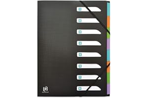 Elba 100209032 teczka na dokumenty memphis, PP 0,5 mm, 8 przegródek z pustymi kieszeniami, czarna