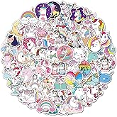 100 Einhorn Aufkleber, Wasserfeste Vinyl Stickers für Auto Motorräder Laptop Fahrrad Skateboard Snowboard Gepäck Aufkleber Ma