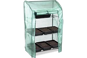 PRIMROSE Lacewing 3-Tier Mini Greenhouse Cold frame Shelf Plant Germination Stand with Removable Cover (2)