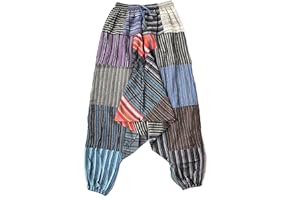 HCZ Pantalones Bombacho Hippie Multicolor