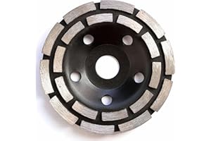 M MERECUM Muela de Copa Diamante con Doble Fila de 125mm Abrasiva y Desbastadora para Amoladora. Disco de Diamante para Desbaste de Hormigón Marmól Granito Piedra y Manpostería para usar en Radial Pequeña 125.