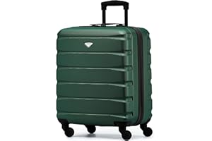 Flight Knight Lekkie 4-kołowe twarde etui ABS Walizka kabinowa bagaż podręczny zatwierdzony dla ponad 100 linii lotniczych, w tym EasyJet, British Airways, RyanAir, Virgin Atlantic, Emirates i wielu