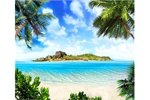 decomonkey - Papier Peint Intissé Plage Mer 400x280 cm - Panoramique Image XXL Maison Chambre Déco Photo Murale Décorative Tenture Murale pour Appartement Décoration Salon