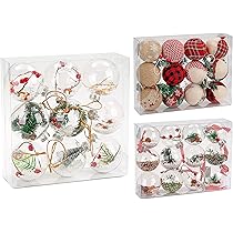 9-tlg. Transparente Weihnachtskugeln - PET Christbaumschmuck In 4 Farben