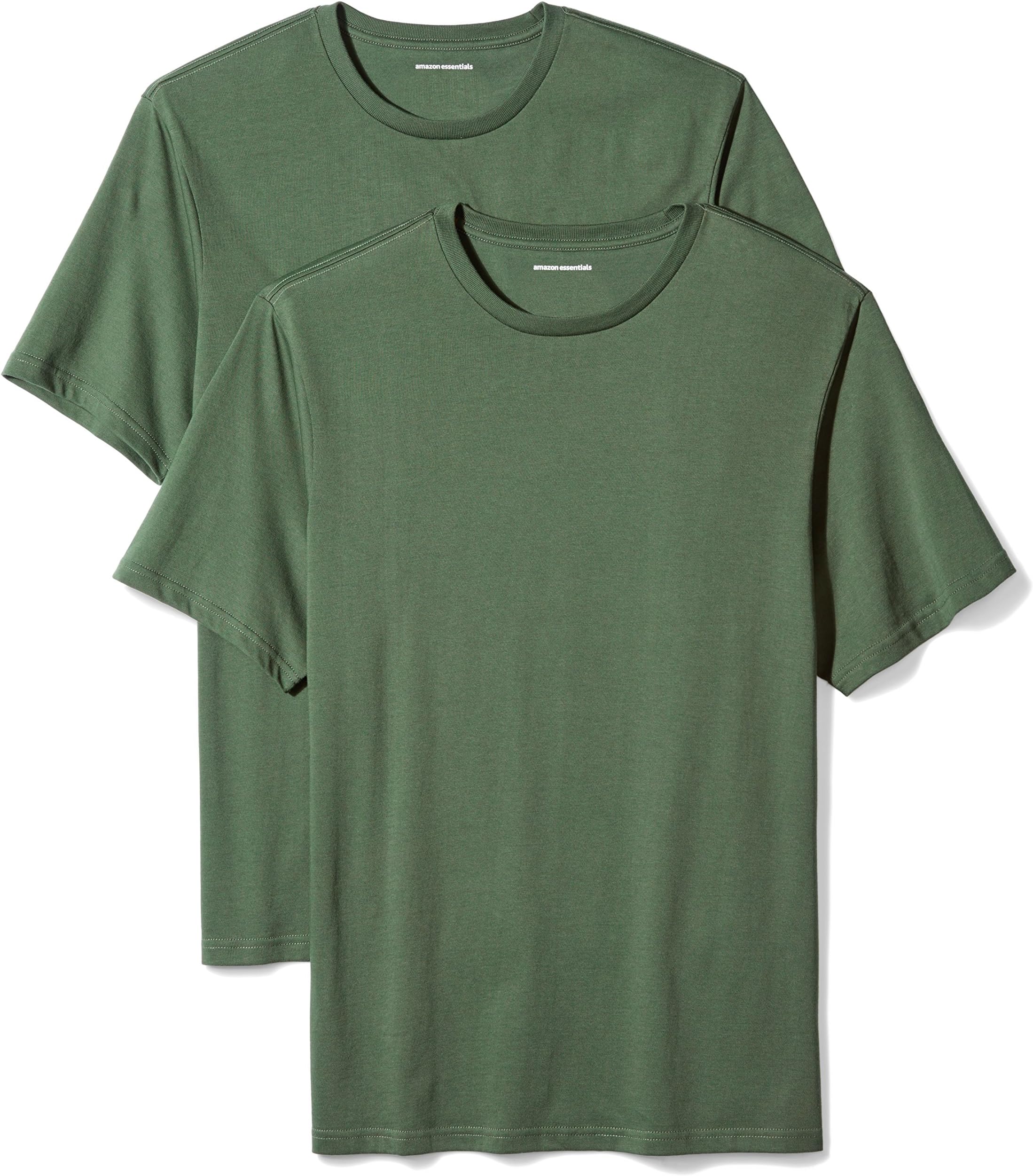 Amazon EssentialsMen's Regular-Fit Short-Sleeve Crewneck T-Shirt, Pack of 2