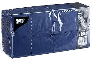 PAPSTAR Tovagliolo, Carta, Blu, Mittel