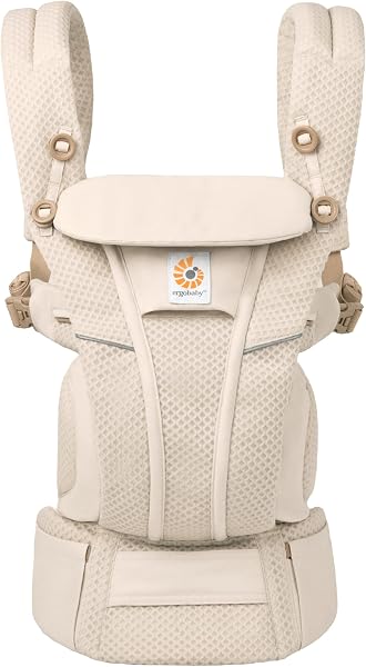 Ergobaby Omni Breeze Carrier for Newborns, from Birth to 20.4 kg, 4 Positions, SoftFlex Mesh, Ergonomic Baby Front-Inward and Back Carry Position, Natural Beige - 1