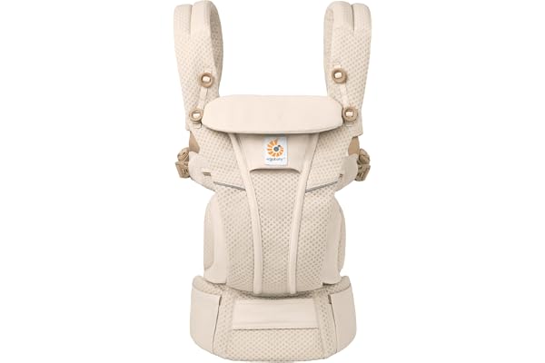 Porte-Bébé Ergobaby Omni Breeze pour nouveau-nés, de la naissance à 20,4 kg, porte-bébé ergonomique 4 positions en Mesh SoftFlex™ pour portage ventral, sur le côté et dans le dos (Natural Beige)