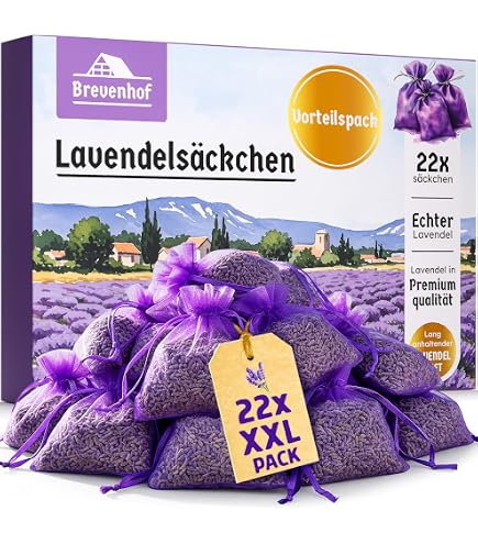 Duftsäckchen Kleiderschrank, 20 Duftkissen mit zehn Aromen für Schrank und Schubladen, Ideal zur Frischhaltung von Wäsche und Kleidung, Zehn verschiedene Duftnoten inklusive Meeresfrische und Lavendel