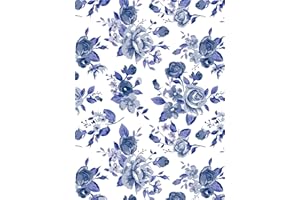 Décopatch FDA811C - Une pochette de 20 feuilles 30x40 cm - Lili blue (porcelaine)