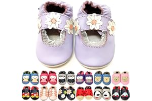 MiniFeet Soft Leather Baby Shoes - Buy 4 Pairs & GET 1 of Them for Free ! - Toddler Shoes - Baby Girl Shoes - Baby Boy Shoes - 0-6 Months to 4-5 Years