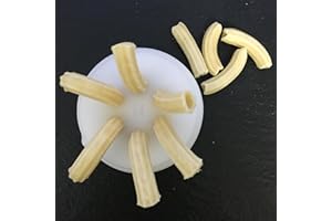 BNN RECIPE BNN - Avance/Serie 7000 - Maccheroni Rigate 8mm spessore 1mm-1.2mm.AMMACR08 - Trafila per pasta compatibile con Philips Pasta Maker Avance & Serie 7000