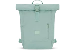 Johnny Urban Plecak damski i męski mały – Robin Small – mały rolltop Daypack z kieszenią na laptopa 12 cali – plecak dzienny na uczelnię City Business – odporny na działanie wody, miętowy, jeden rozmiar
