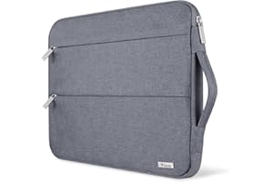 Voova Laptop Case Sleeve 15.6 16 Inch with Handle, Waterproof Slim Computer Cover Bag Compatible with MacBook Pro M3/M4 16, 15.6” HP Acer Lenovo ThinkPad IdeaPad Asus Laptop, Men Women, Grey