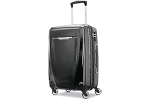 Samsonite Winfield 3 DLX Hardside Expandable Luggage, czarny, Carry-On 20-Inch, Winfield 3 DLX Hardside bagaż rozszerzalny z kółkami obrotowymi