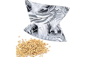 Amilian Cuscino termico con noccioli di ciliegia, 22 x 22 cm, cuscino termico a forma di noccioli di ciliegia, cuscino per bambini e adulti, ideale come cuscino da massaggio, Mostro Grau