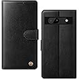 AIMOYU for Google Pixel 8A Case, Flip Wallet Leather Phone Case with [4 Card Slots] [Kickstand] [RFID Blocking] Magnetic Protective Shockproof Cover for Pixel 8A Case - Black