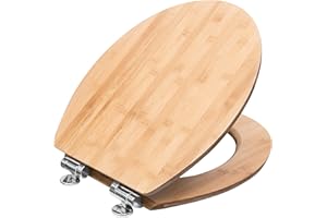 Cornat KSLIGBSC Ligna Plus - Asiento para inodoro (madera de bambú, descenso automático, sensación de comodidad, aspecto de madera noble, se adapta a cualquier cuarto de baño, tapa de inodoro o tapa