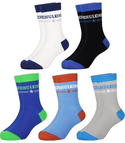 Schulkind-Socken 2025 – 1 Paar Für Einschulung, Größe 25-34, In Rosa/Blau, Als Schultüten-Füllung Oder Geschenk