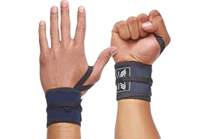 WARM BODY COLD MIND Fasce Polsi per Sollevamento Pesi - Cotone Wrist Wraps, Polsiere Palestra per Powerlifting, Bodybuilding,Fitness, Calisthenics, Crossfit, Stacchi da Terra, Uomo Donna