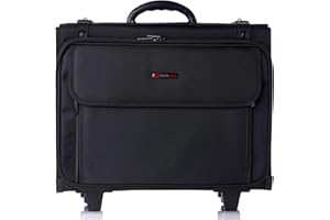 alpine swiss Rolling 17” Laptop Briefcase Hard Side Catalog Case on Wheels