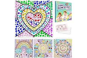 SOOVSY Grande acchiappasole da finestra in pietra preziosa per età 6+ Kit di pittura diamante fai da te Kit di artigianato artistico Regali per ragazze ragazzi Regalo di compleanno arcobaleno sole