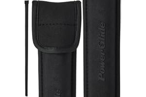 POWERGLIDE Cue Sock | Snooker Pool or Billiard Protective Soft Sleeve | Skuba | Lightweight Neoprene | Black | Protects and Holds Full Size 1-Piece Cue