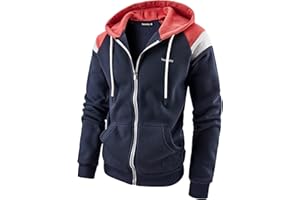 Ywenaisy Sweat Zippé Chaud Homme Sweat Polaire Zippé Homme Veste Polaire Homme Sweatshirt à Capuche Zippé Sweat à Capuche Homme Zippé Track Jacket Poliare Homme Manteau Homme Capuche