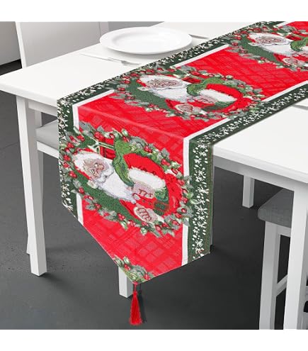 St. Patrick's Day Plaid Gnome Table Runner - Festive Spring Holiday Decor For Kitchen & Dining Table - View #8