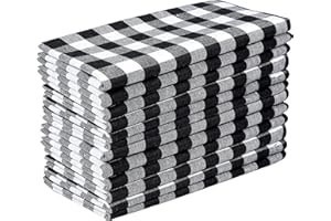 Pack Of 12 Black -white 100% Cotton Yarn Dyed Gingham Check Dinner Napkins 18x18Inch,Clambake Beach party Nautical Dinner Napkins as well offered by Linen Clubs