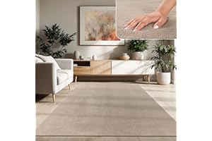 Paco Home Tappeto Moderno e Morbido per Soggiorno a Pelo Corto Lavabile Fluffy Uni Effetto Pelliccia Senza Tempo Elegante Antiscivolo Facile da Pulire, Dimensione:160x220 cm, Colore:Taupe
