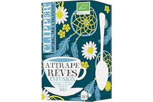 CLIPPER NATURAL, FAIR & DELICIOUS CLIPPER - Infusion Bio - Attrape-Rêves - Cannelle, Camomille, Rooibos, Orange - 20 Sachets de thé Bio - 1 paquet
