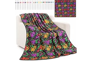 Gör-det-själv målerifilt för färgläggning 156 x 125 cm filt själv måla set med 24 pennor