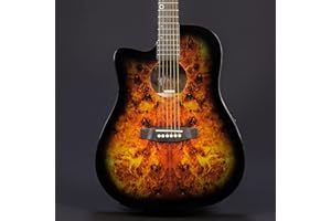 Lindo B-STOCK Left Handed Venus (Slim Body) Electro Acoustic Guitar with F-4T Preamp/Tuner/EQ and Padded Gigbag (Minor Cosmetic Imperfections)