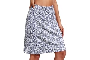 PINSPARK Women's Skorts 20" Knee Length Skirts Sporty Tennis Skorts Long Golf Skirt with Pockets Modest Skirts