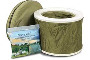‎CARPLIFE PRODUCTS LTD Bivvy Loo Tragbare Camping WC -Campingtoilette - Festival WC - Angeln Toilette - Outdoor Camping WC - Falten weg Wohnung - Unterstützt über 150kg - Camping Toilette - Portable Toilette