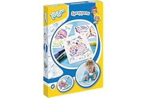 Totum Spray Dlugopisy Kreatywny Zestaw Z Róznymi Szablonami, Wielokolorowy, 020665