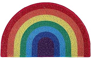 Nicoman Tęczowa wycieraczka parapetówka nowość prezent prezent łapacz brudu wewnątrz na zewnątrz antypoślizgowe maty barierowe drzwi 70 x 44 cm